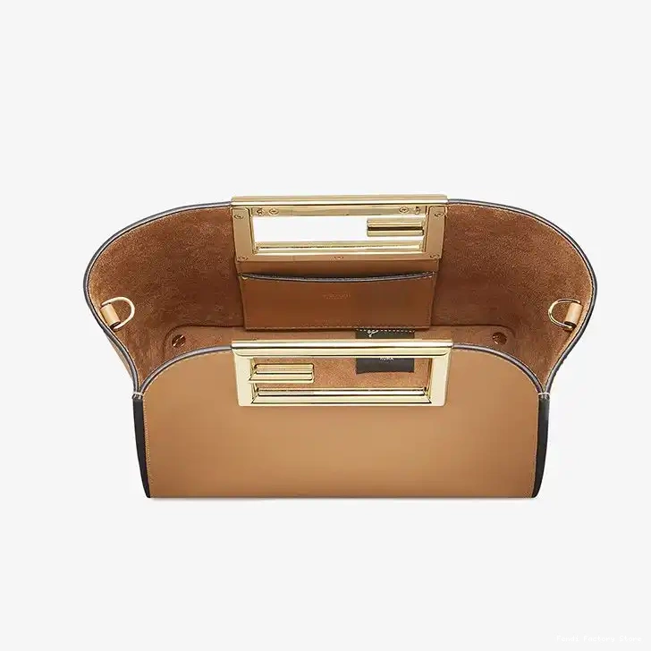 Affordable Apricot In Calf Fendi Small Leather Way Bag 0506